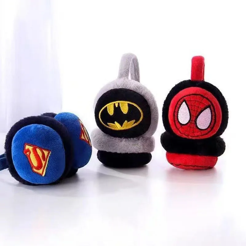 

New Avengers Captain America Spider Man Creative Warm Ear Cartoon Children's Winter Warmth Plush Outdoor Antifreeze Earrings