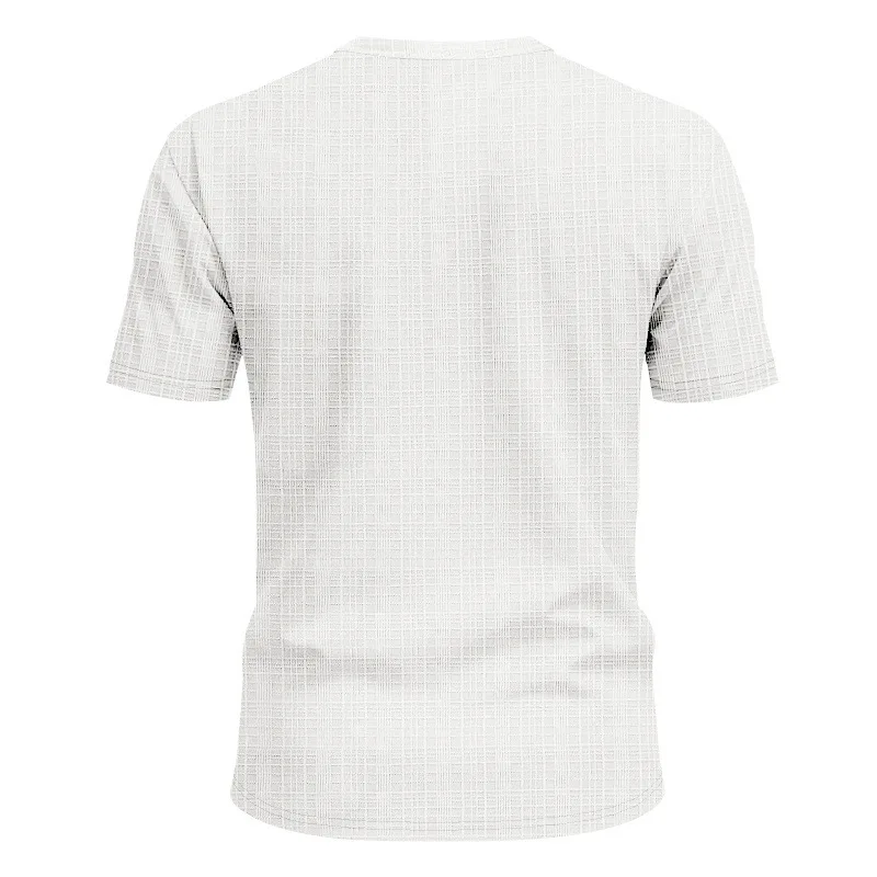 Grenzüberschreitendes, lockeres, atmungsaktives Herren-Sommer-T-Shirt aus Bambus, lässiges Hawaii-Strand-T-Shirt mit V-Ausschnitt und kurzen Ärmeln – Detail 21