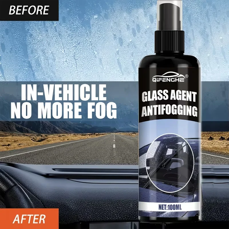 100ml Car Glass Anti-Fog Agent Spray by QIFENGHE - Prevents Fogging & Condensation