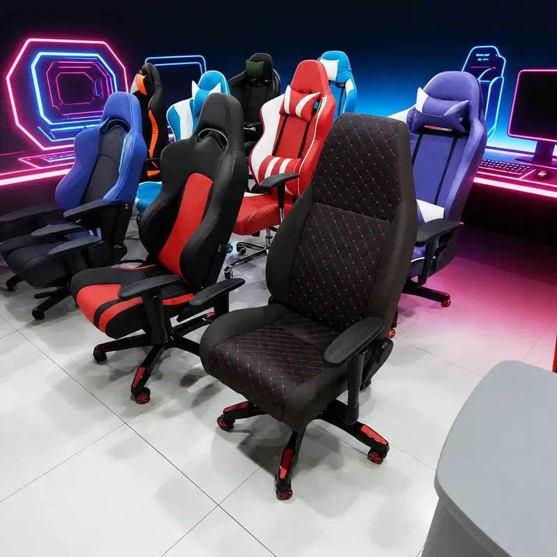 E-sports Gaming Chair Ergonomic Racing Office Chair with Swivel Base Breathable Mesh Computer Seat for Home Internet Cafe Use
