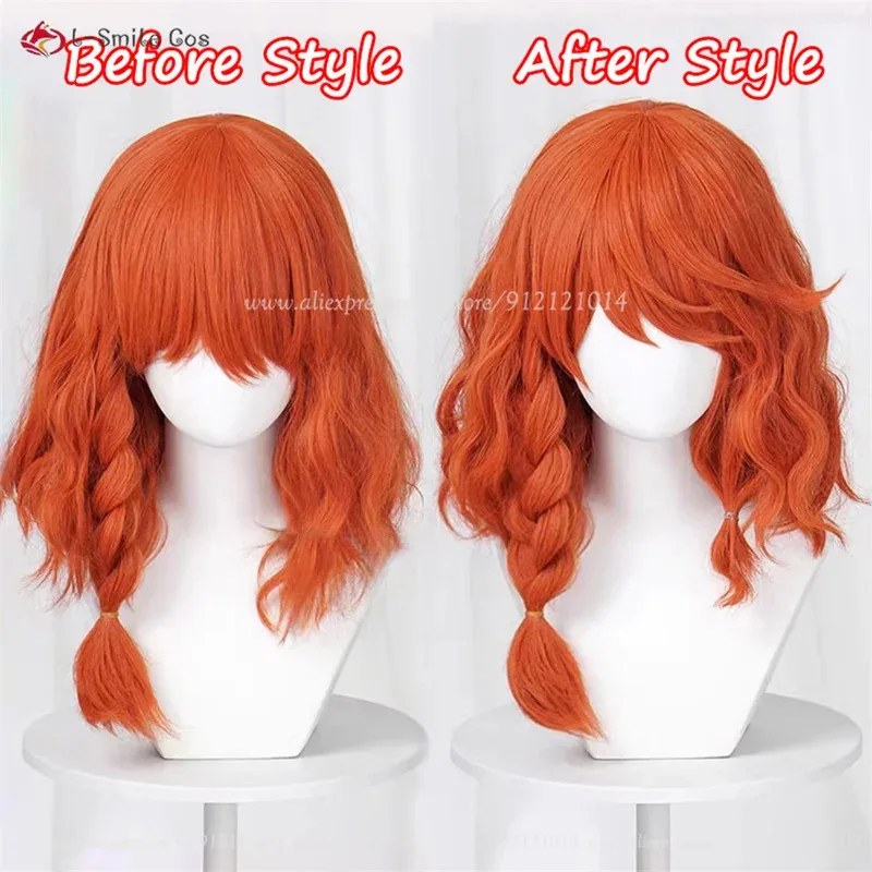 

LOL Aurora 45 см короткие парики Orage Cruly термостойкие синтетические волосы аниме костюмы для косплея для женщин + шапочка для парика