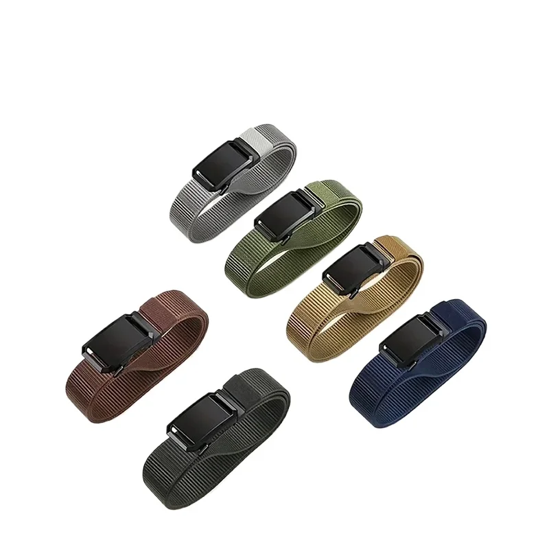 Automatic Buckle Belt Canvas Tactical Workwear Casual Outdoor Military Training Pants Belt Men Fashionable Multifunctional Belt