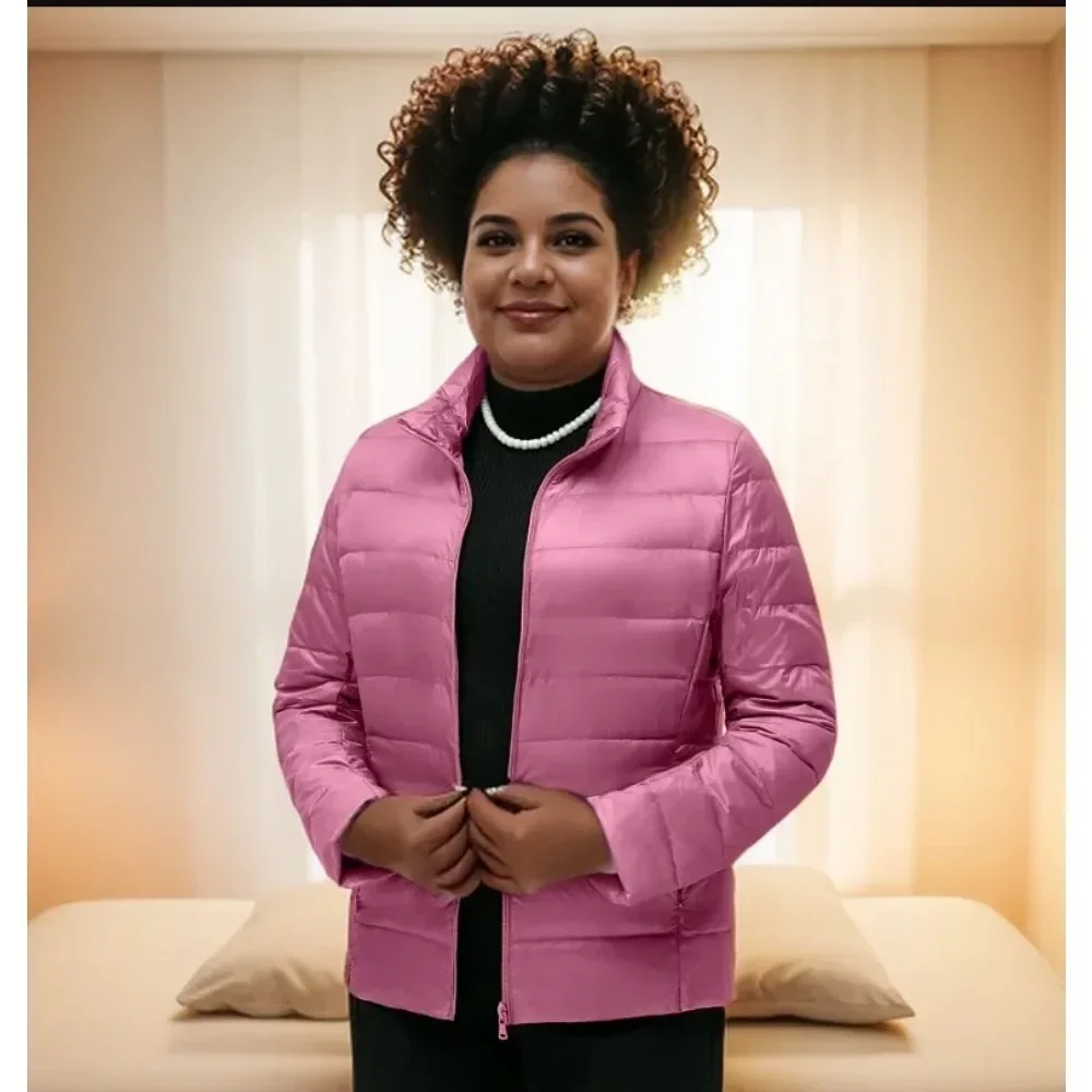 Plus Size down Jacket Female Short Ultra Lightweight Packable Puffer Coats Women Fashion 15 Colors Warm Slim Fit Parkas 7XL