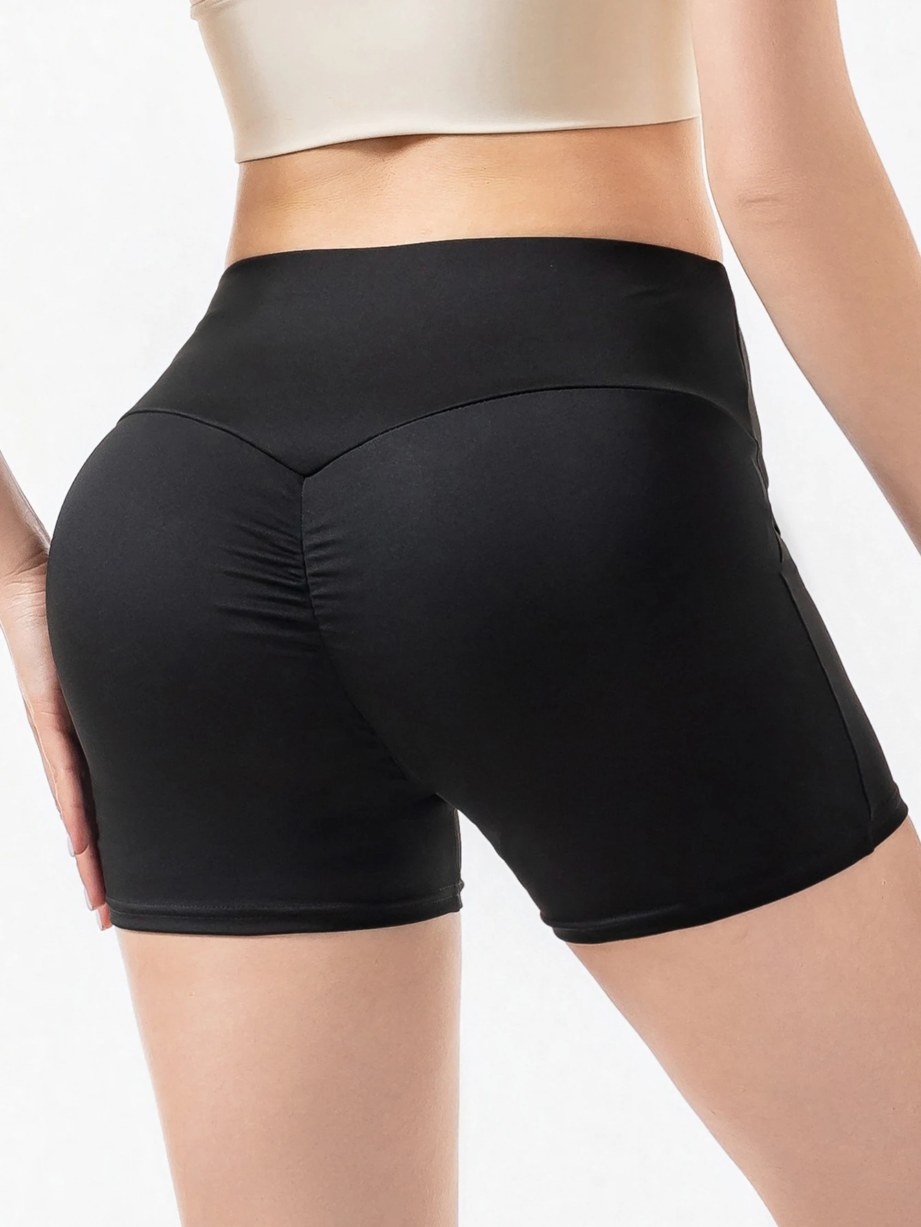 High-waisted hip-lifting pants for women in summer thin three-point running training cycling pants professional women's pants