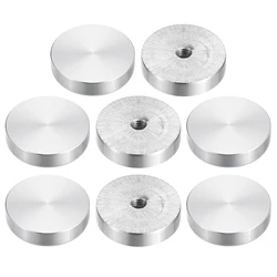 8 pz 30/40/50/60mm diametro disco in alluminio M6 M8 M10 filettatura forma rotonda tavolo in vetro cerchio disco adattatore superiore Hardware