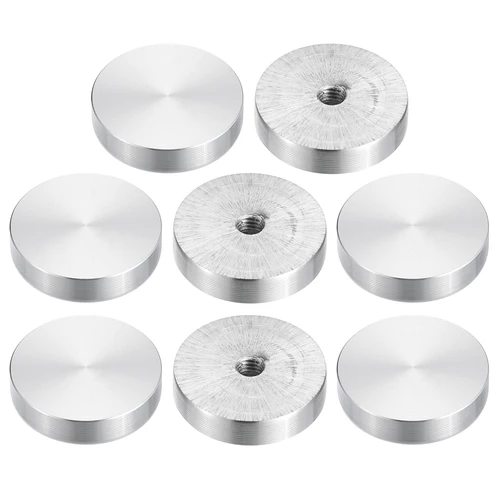 Imagen 1 del producto 8 Uds 30/40/50/60mm de diámetro disco de aluminio M6 M8 M10 rosca forma redonda mesa de vidrio círculo disco adaptador superior Hardware