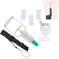 Penis Pump Extender Enlarger Pure Physical Exerciser with Leg Strap Vacuum Cup Adult Sex Toy Men Dick Bigger Stretcher Enhancer