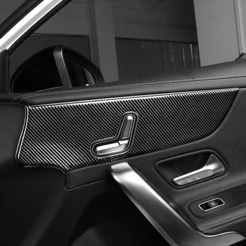 For Mercedes Benz A Class W177 V177 A180 A200 A220 A250 2019-2021+ Car Accessories Front Door Panel Trim Cover Decoration Frame