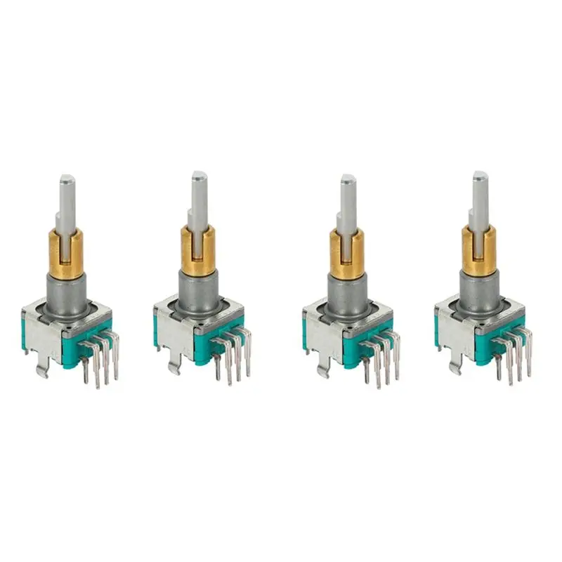 AB42-4PCS EC11EBB24C03 Dual Axis Encoder With Switch 30 Positioning Number 15 Pulse Point Handle 25Mm