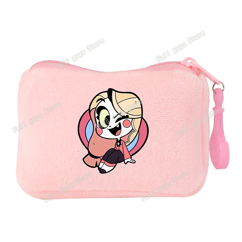 Hazbins Hotel Series Mini Wallet Cartoon Charlie Coin Purse Cute Square Storage Bag Kawaii Key Earphone Pouch Birthday Gifts view 3