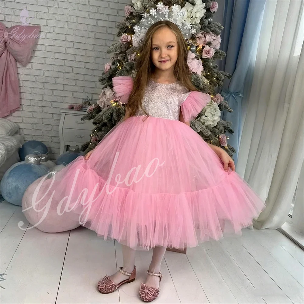 

Новое розовое платье для девочек 2026 года: праздничное, из фатина и сетки, для дня рождения, на Ид, для первого причастия, вечернее, нарядное.