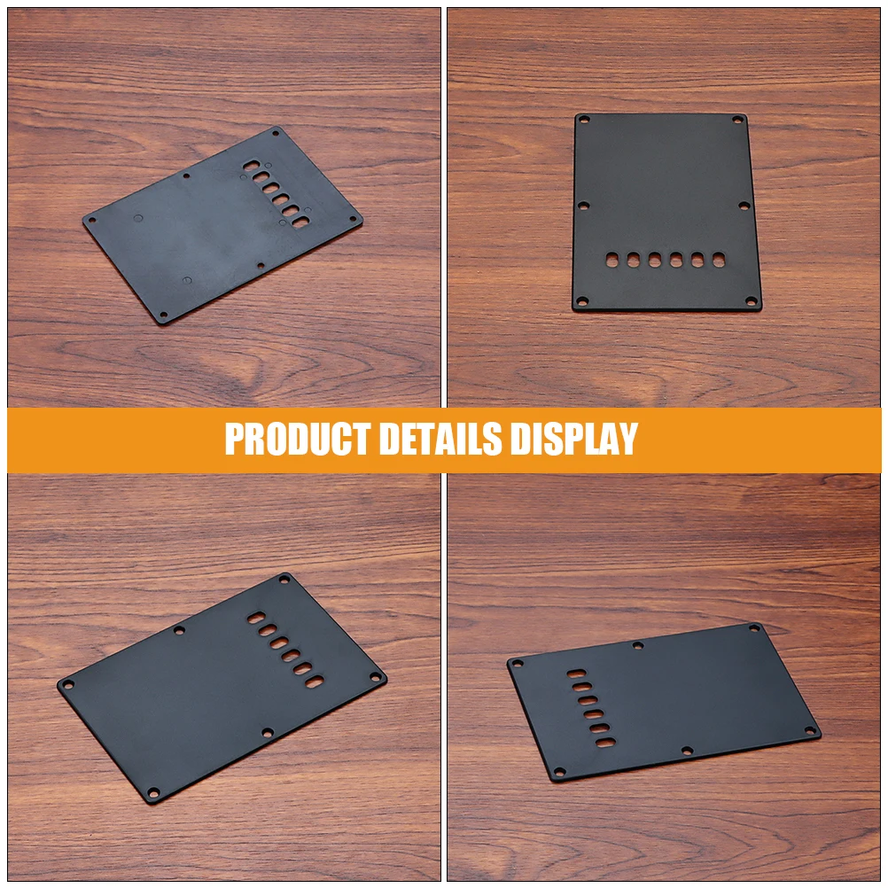 

6 Holes Backplate Electric Guitar Replacement Guitar Neck Plate Rear Tremolo Cover Sturdy Plastic Protective Guard For