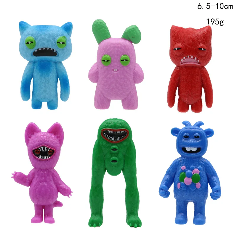 2025 6 pièces/ensemble Funk dents trésor dents mignonnes monstre série boîte aveugle Figure laid mignon jouets à la mode jouets en plastique cadeau pour enfants