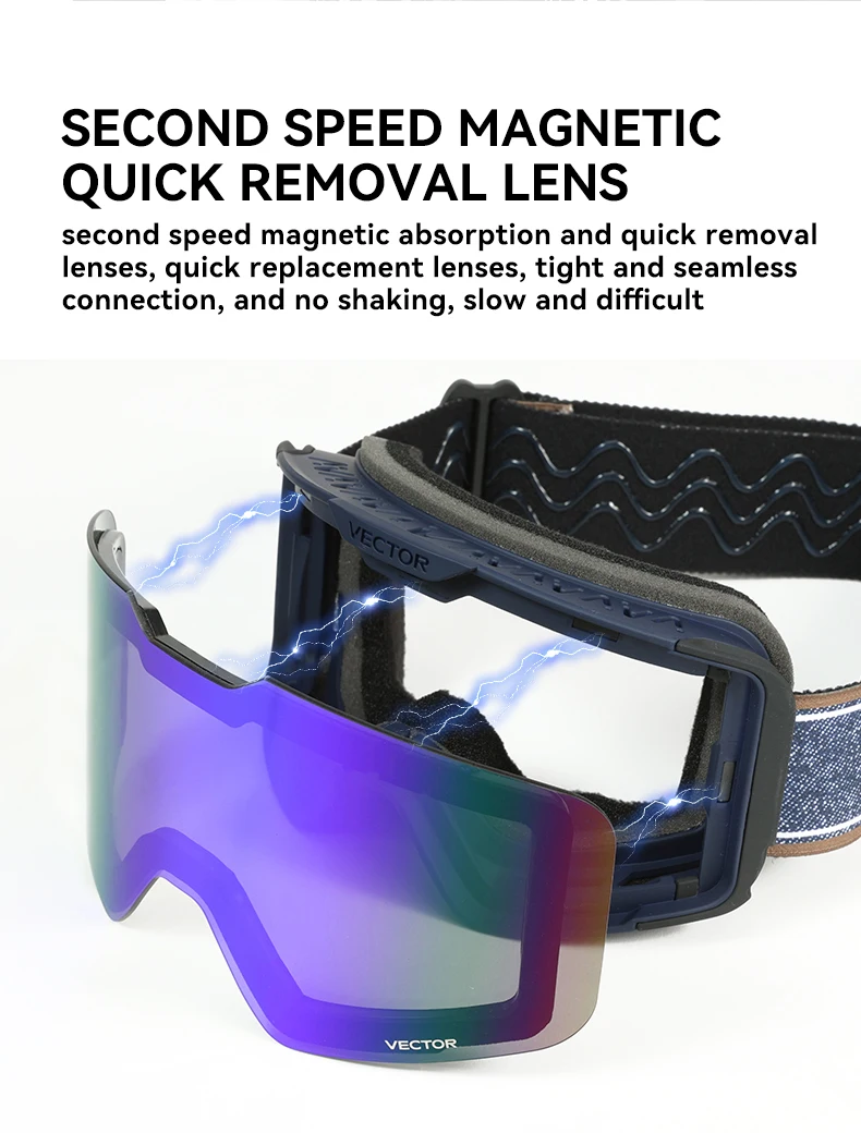 VECTOR Brand Ski Goggles Children Snowboard Goggles Glasses for Skiing UV400 Protection Skiing Snow Glasses Anti-Fog Ski Mask