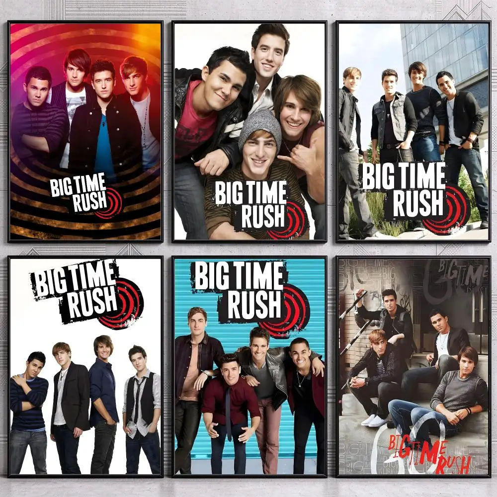 Popular Pop Band B-Big Time R-Rush Poster Wall Art Print Sticker for Bedroom Living Room Dorm Office Modern Home Decor Gift