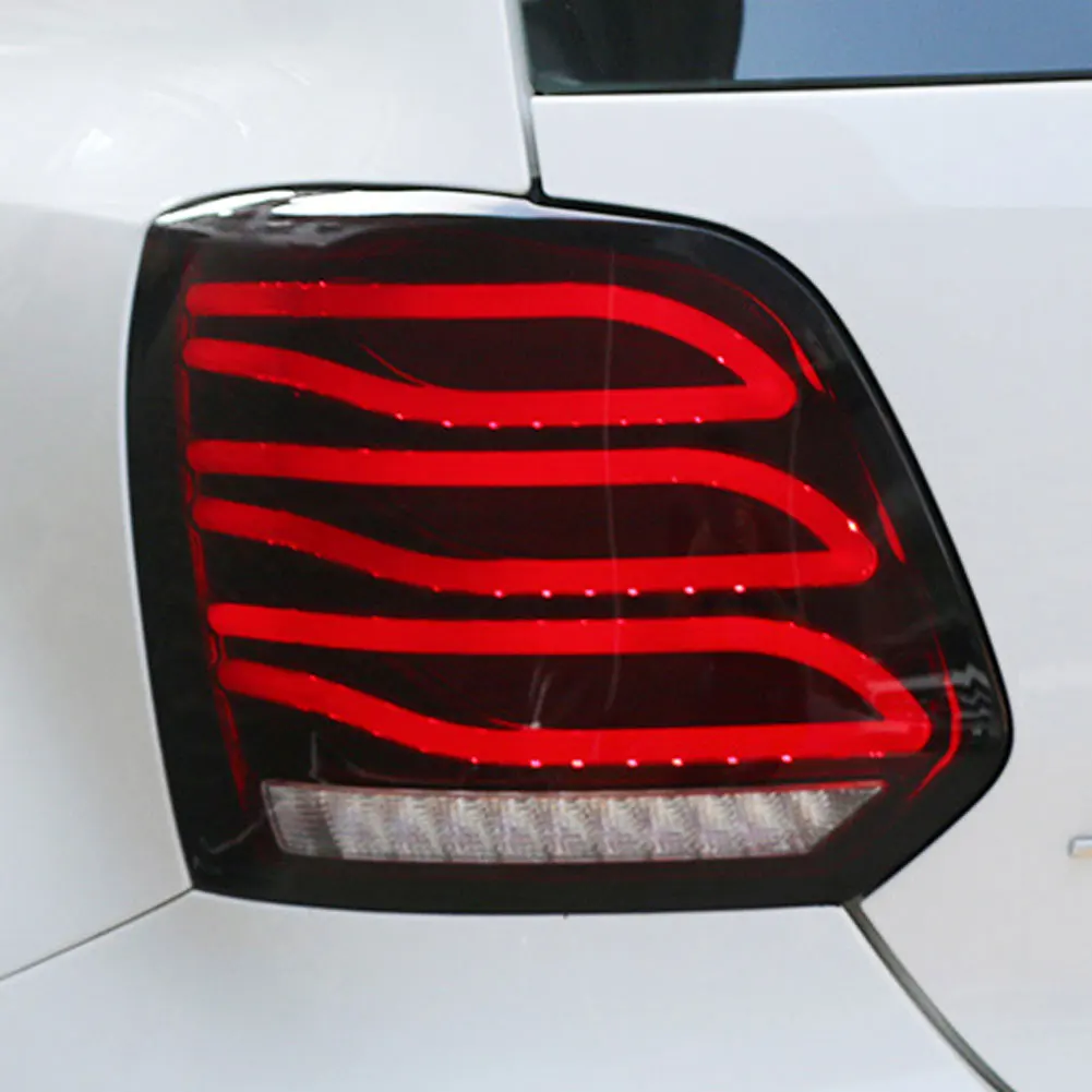 For 11-18 Volkswagen Polo Tail Light Assemblies, Polo Modified Led Driving Lights, Flowing Turn Signals, Brakes