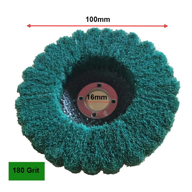 4Pcs Nylon Fiber Flap Disc Polishing Grinding Wheel, Sanding Grinding Buffing Wheels for Angle Grinder, Polishing Tools,GreenRed