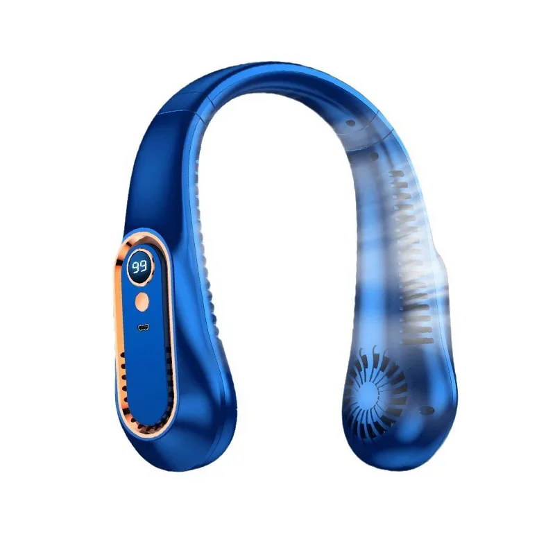 Охлаждающий безлопастной вентилятор; Мини сверхдлительный срок службы; Портативный; Тихий вентилятор для ленивых; USB-зарядка; Студенческий спортивный офисЦифровой дисплей