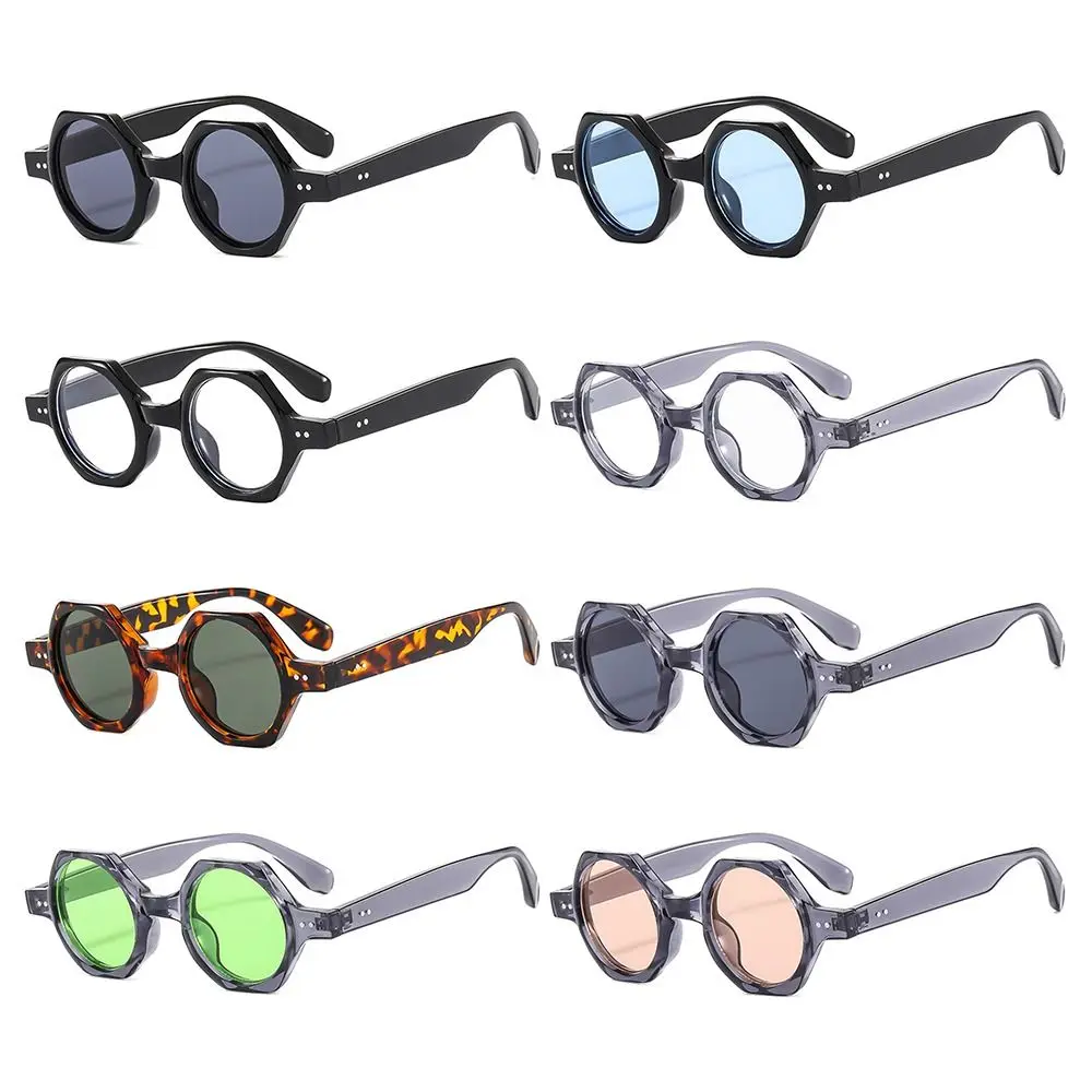 Fashion UV400 Protection Polygon Square Sunglasses Candy Color Hip Hop Round Lens Shades Cool Driving Eyeglasses for Women & Men