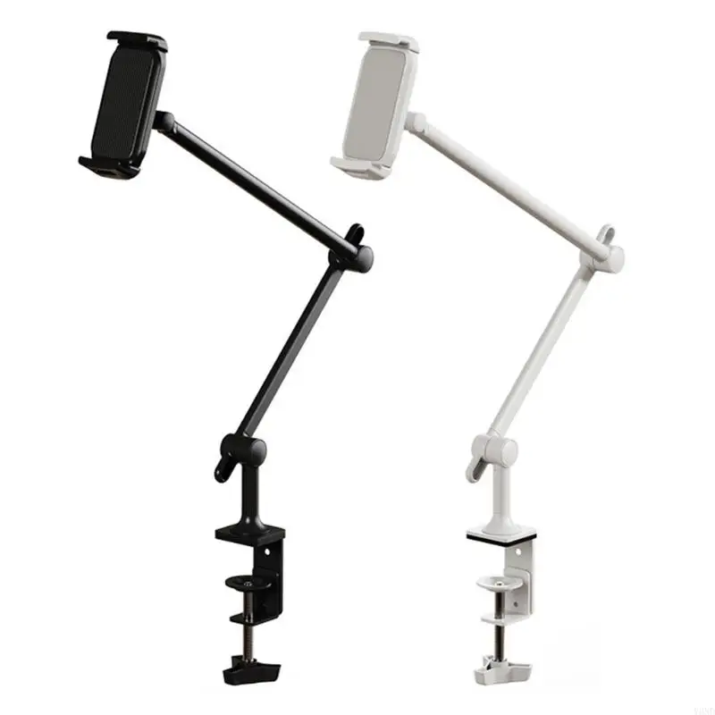 

Ergonomic Tablets Desk Clamp Swivels Mount Adjustable Viewing 10-75mm Thickness Universal Device Compatibility Y3ND