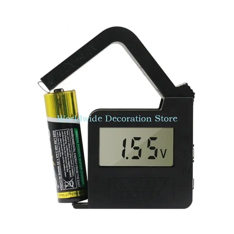 Voltador probador batería Q39B para AA / AAA / C / 9V / 1.5V 18650 16340 10440 Lithim Batter Botell Batteries Monitor