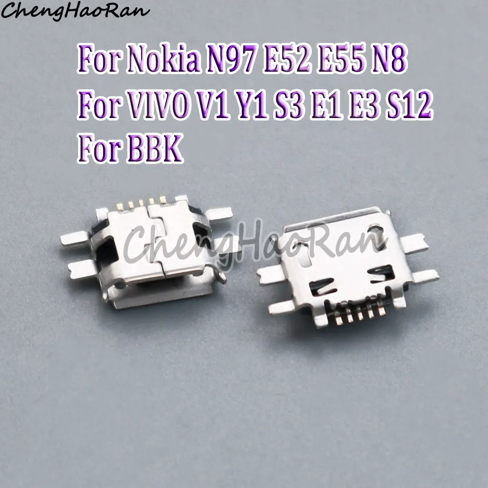 

10-100Pcs USB 5Pin Power Charging Jack For Nokia N97 E52 E55 N8 /BBK/VIVO USB Female Charging Port Tail Plug Interface Connector