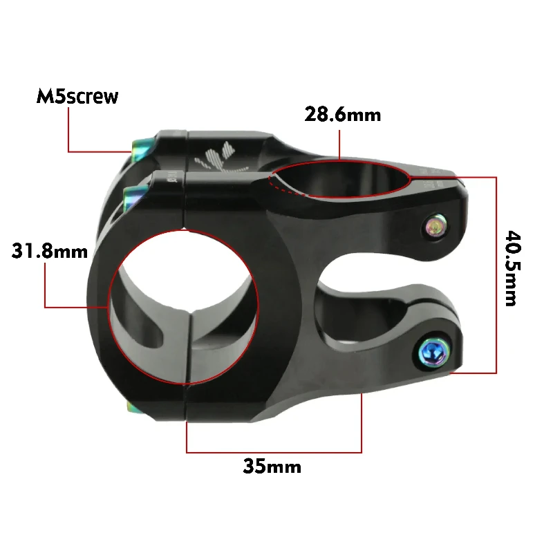 

HASSNS Mountain & Road Bike Power Stem: 35mm Length, 0 Degrees, Adjustable Riser, 31.8mm Handlebar, Ideal Bicycle Accessory