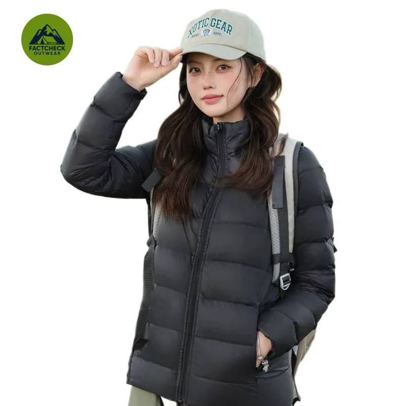 FACHCHECK EU US Size Top Quality Women Lightweight Down Jacket Winter Puffer Warm Liner Coat Casual Collar Men