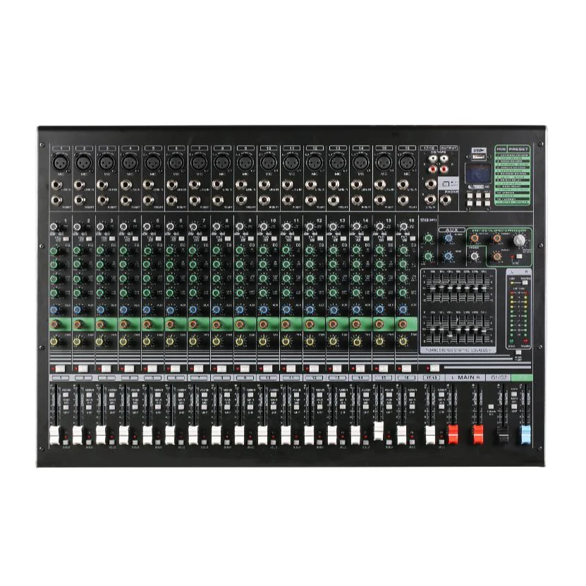BE-18 Factory Best Selling 18 Channel Dj Professional Audio Digital Mixer Mixing Console