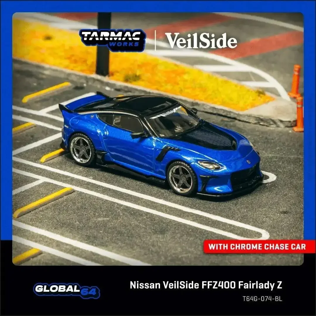 Tarmac Works Nissan 1:64 VeilSide FFZ400 Fairlady Z Niebieski Model Samochodu Diecast Kolekcja Zabawek TW