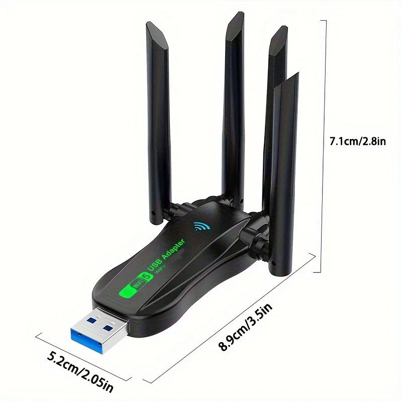 BT+WIFI wireless network card, wireless USB network card, 2-in-1 4.2+dual band WIFI 1300M, plug and play without driver