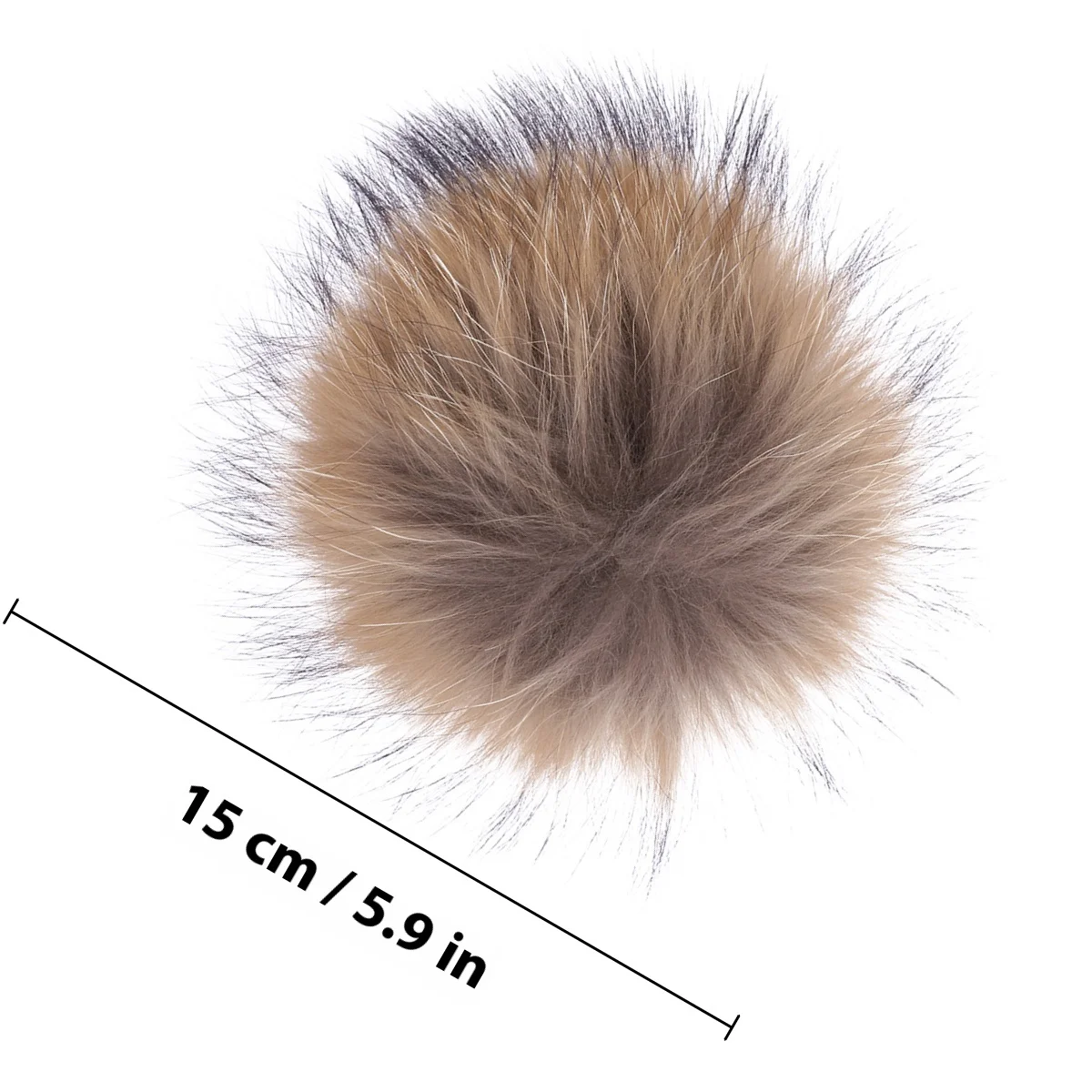 Sztuczny pompon brązowy odpinany do ozdabiania czapek, butów, szalików, toreb, odzieży, akcesoriów, pompony do rękodzieła, kulka