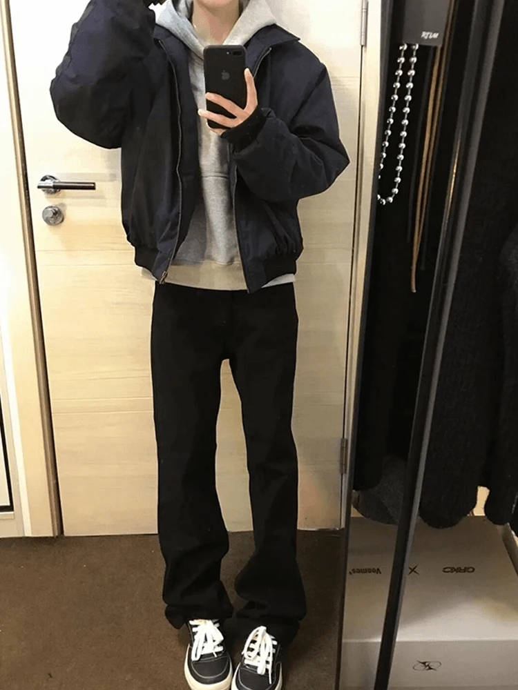 

Cleanfit Bla Men's Flared Jeans High Waist Straight Leg Casual Comfortable Stretch Denim mid Rise Vibe Sle Autumn Faion