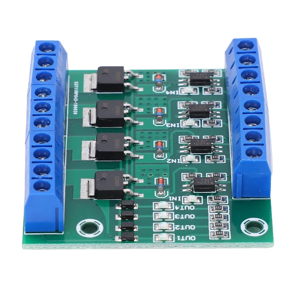 

4-Channel 4‑Way MOS Tube Module 0~1KHZ YYNMOS-4 Field Effect Tube Module PWM 3-20V PLC Drive Module Industrial Control