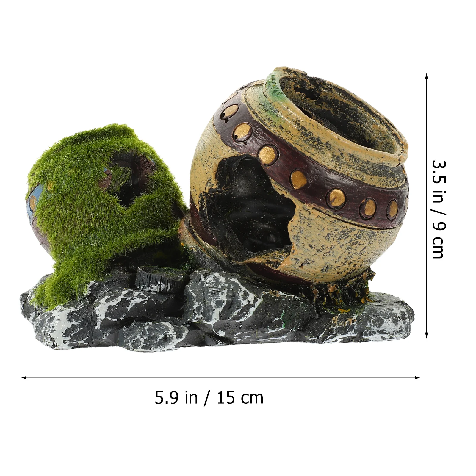 

Shaped Fish Shrimp Hideout Resin Aquarium Shelter Cave for Fresh and Salt Water Tank Decorations Living Room Office