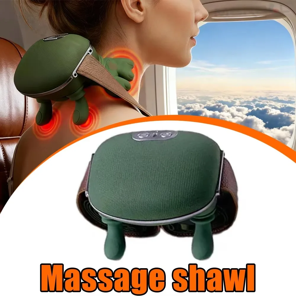 Bionic Neck and Back Massager 2-Level Heated Shiatsu Massager 4D Deep Tissue Kneading Massage Simulated Hand Massage for Pain M