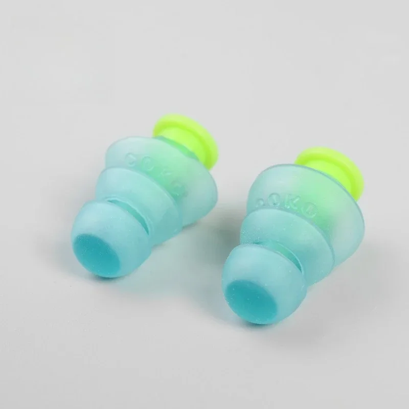 Dual Color Protective Silicone Earplugs Noise Isolation Noise Reduction for Study Sleep Aviation Travel Scenarios