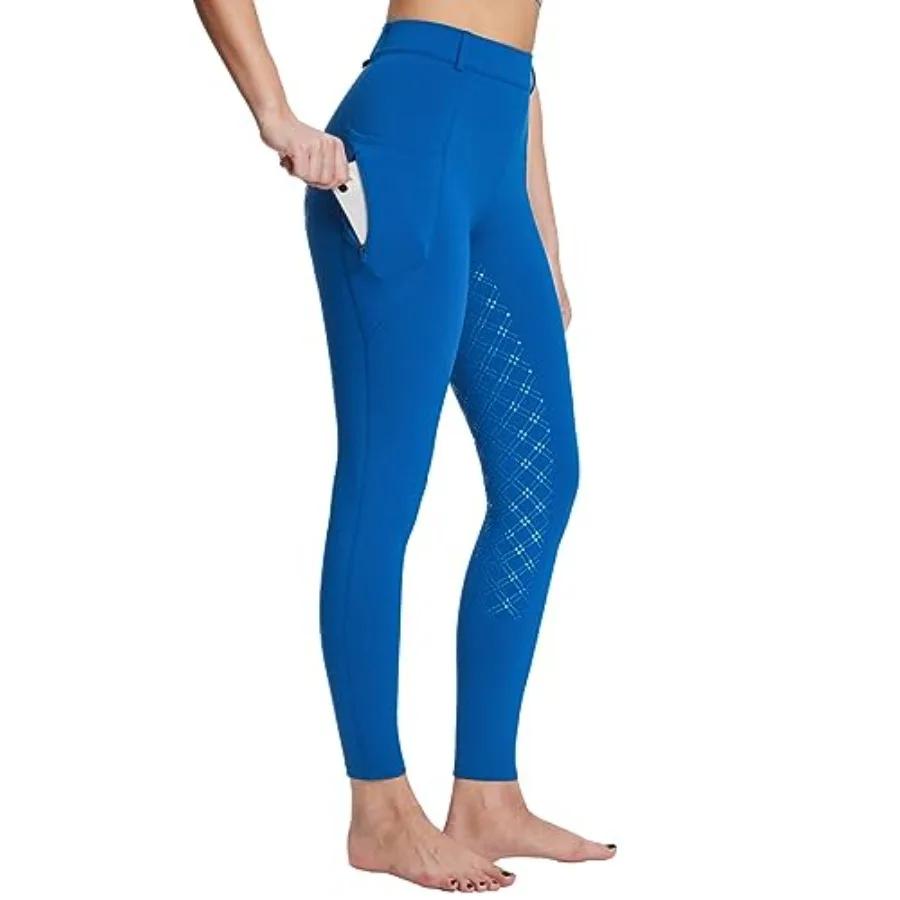 

baleaf Women's Winter Riding Pants Full Seat Breeches Fleece Horse Equestrian Tights Horseback Leggings Zipper Pockets