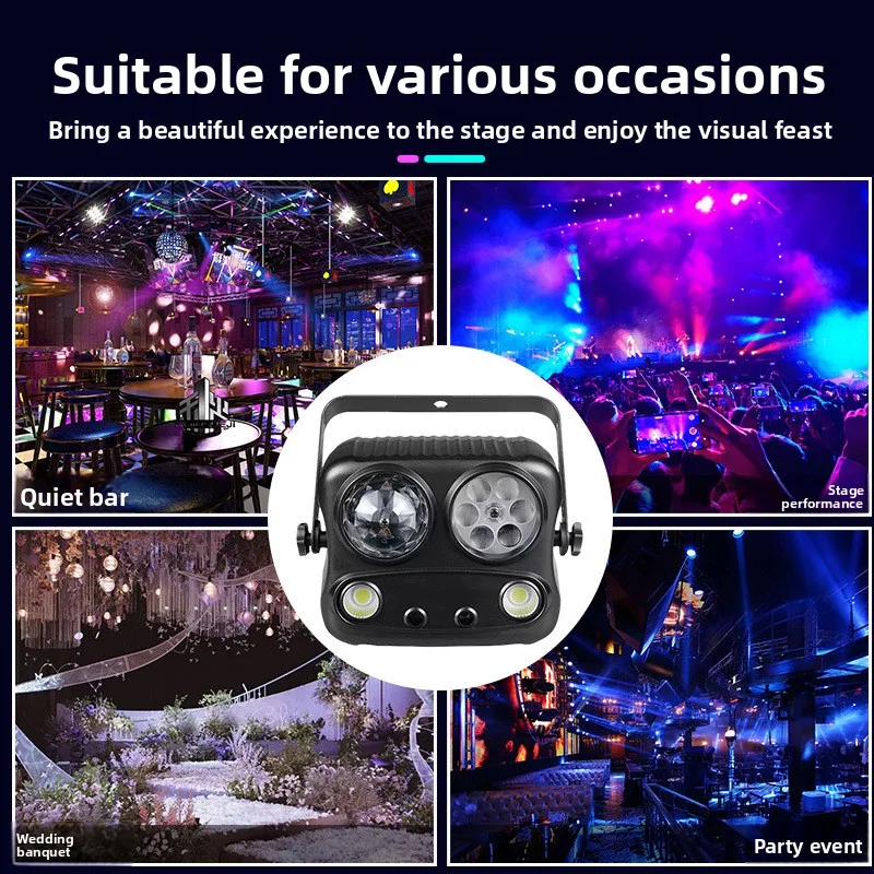Fantasy elf stage light ktv bar stage light indoor party atmosphere voice-activated magic ball flash laser light