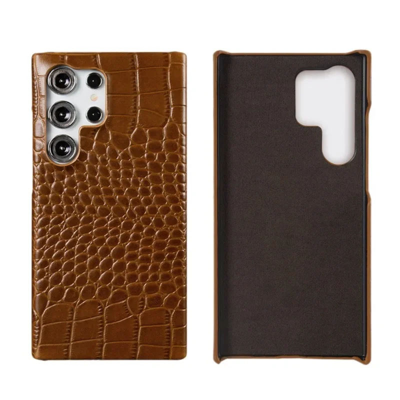 FOR Samsung S24 Leather Phone Case Alligator Leather S23 Ultra S23 Case