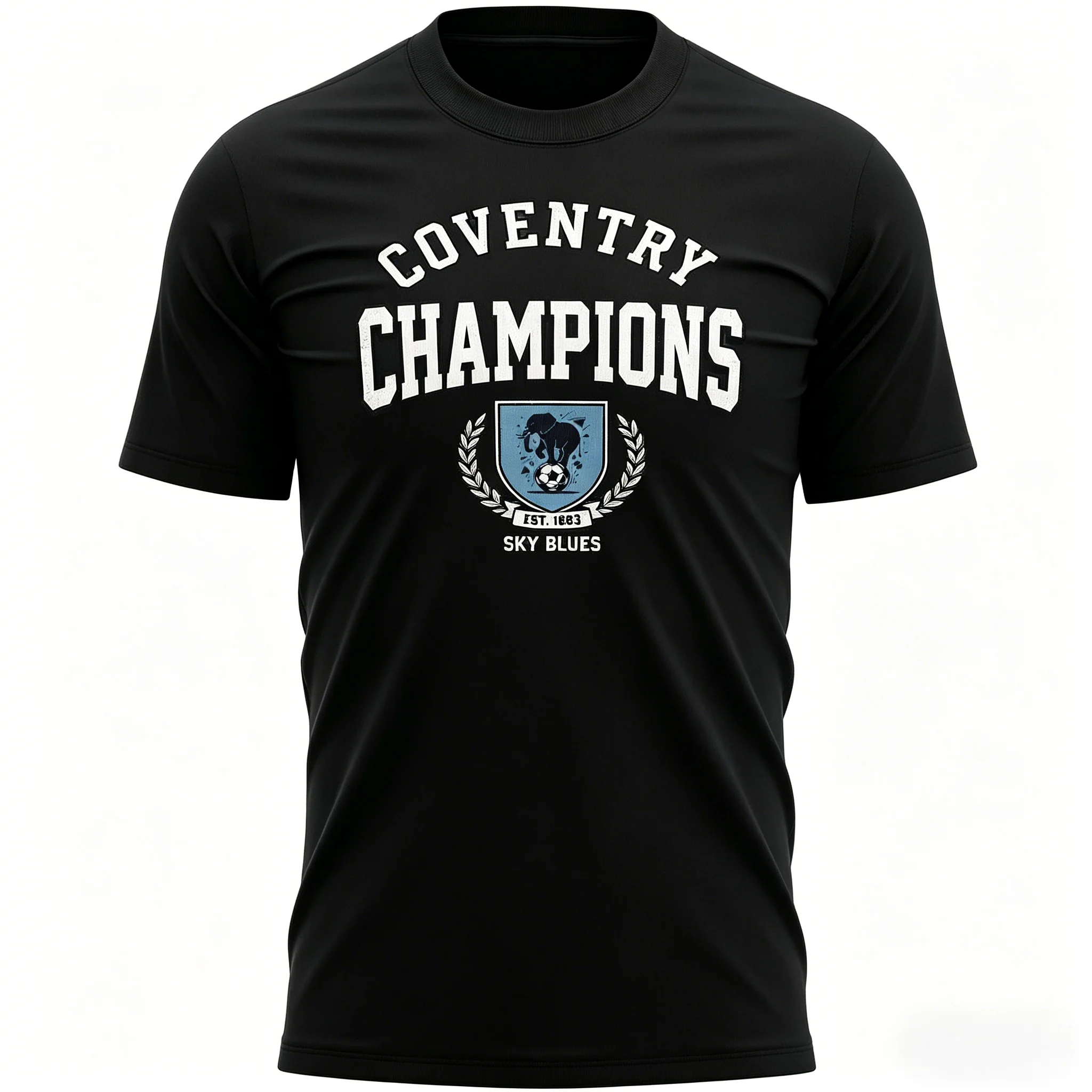 Camiseta Champions Coventry para hombre y mujer, ropa de algodón Y2K de verano, ropa transpirable de moda con cuello redondo, Top de manga corta, ropa de calle