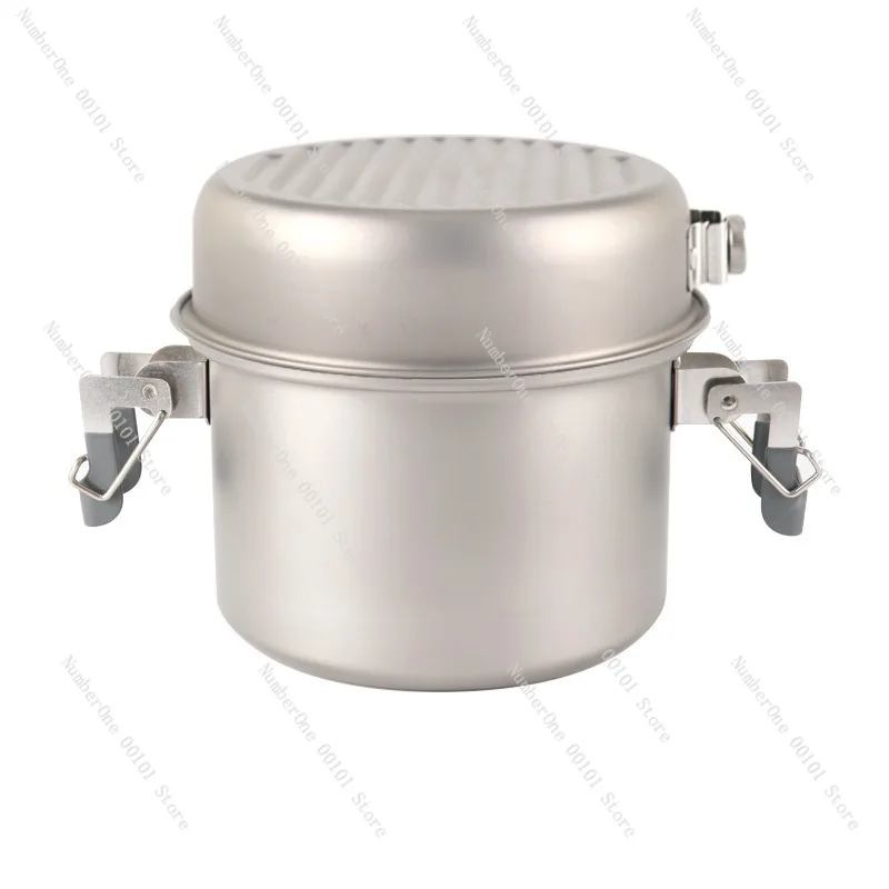 Portable 304 Stainless Steel Outdoor Pressure Cooking Pot Camping Rice Cooker Steamer Pan Micro Pressure Cookware for Self