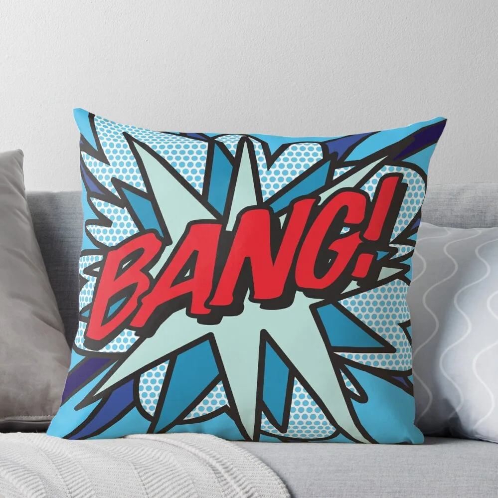 BANG Comic Book Pop Art Modern Fun Graphic Throw Pillow Christmas Cushion For Home Pillow Case