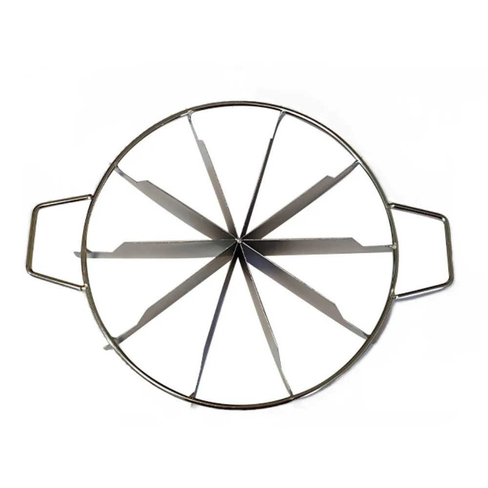 Kitchen Gadgets Stainless Steel Pizza Cutter Divide Equally Rust-proof Pancake Divider with Handle Durable Cake Splitter Dough