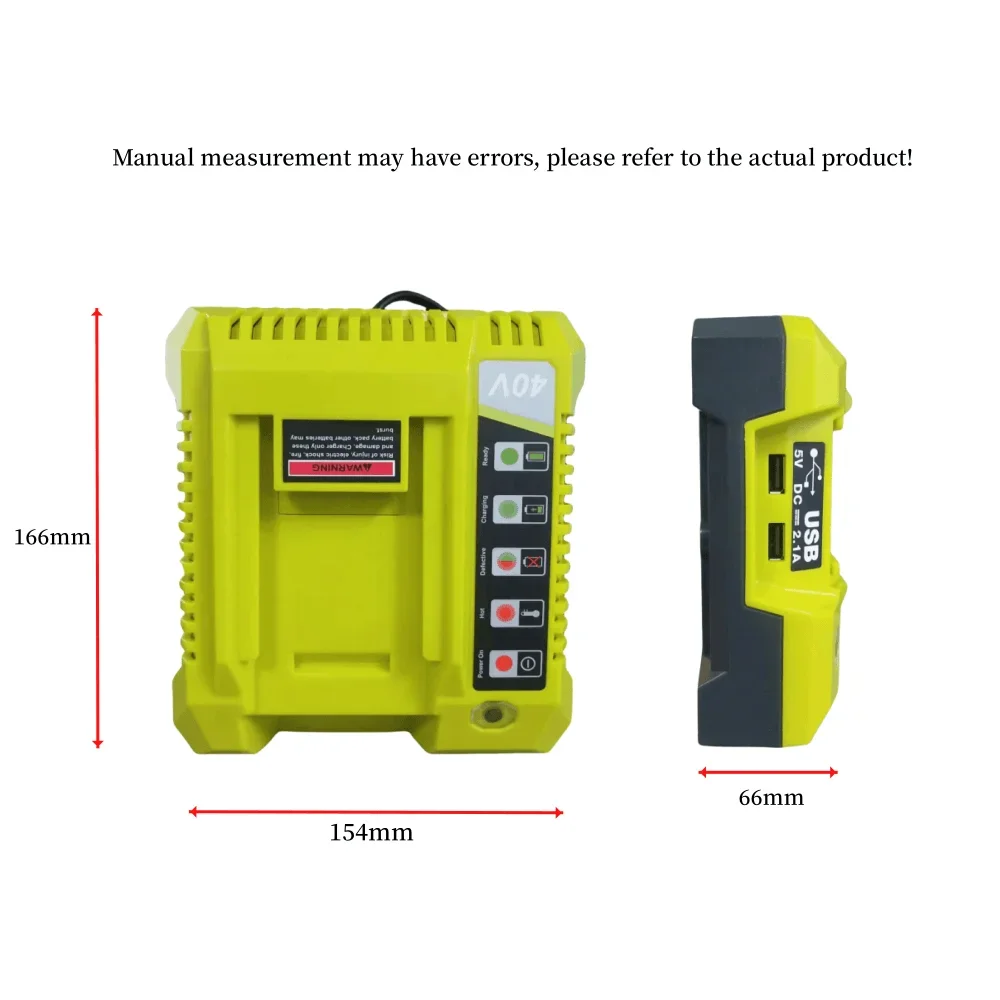 OP401 Replacement Charger Compatible with Lithium-Ion Ryobi 40 Volt Battery Charger OP4015 OP4026 OP4026A OP4030 OP4040 OP4050