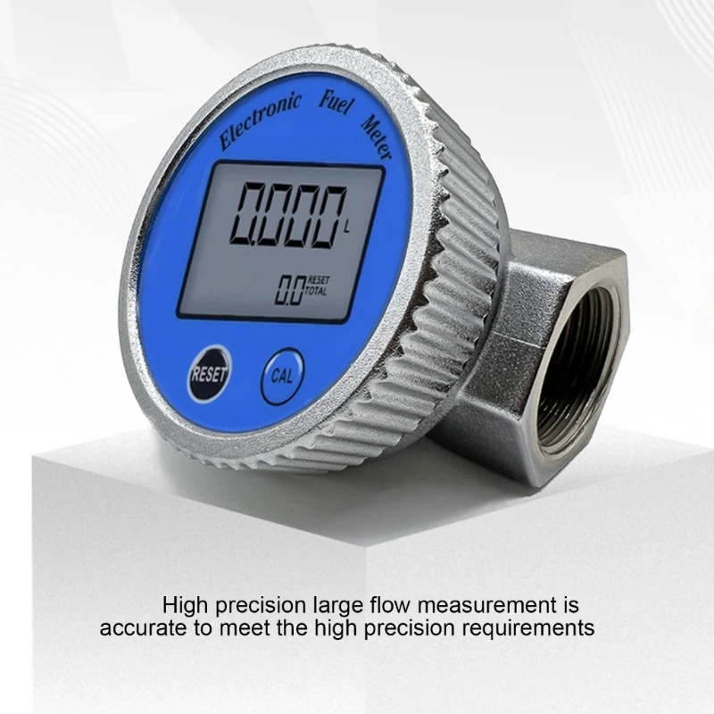 Flow Meter Waterproof Turbines Flow Meter Simple Installs Durable High Accuracy Fuel Meter Digital Display Turbines Fuel