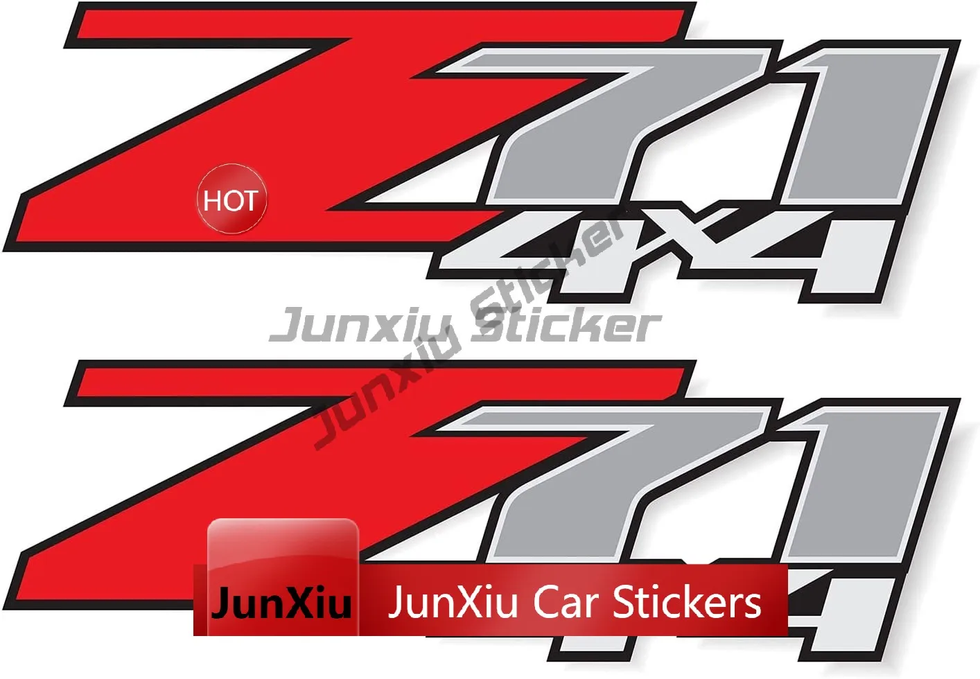 2 Stück Z71 4x4 Offroad-Truck-Aufkleber Tarnmuster Grafiken Hirsch-Totenkopf Schnee Offroad-Sticker Fx4 4x4 Straßen-Truck-Aufkleber F150 F250 F350 – Detail 13