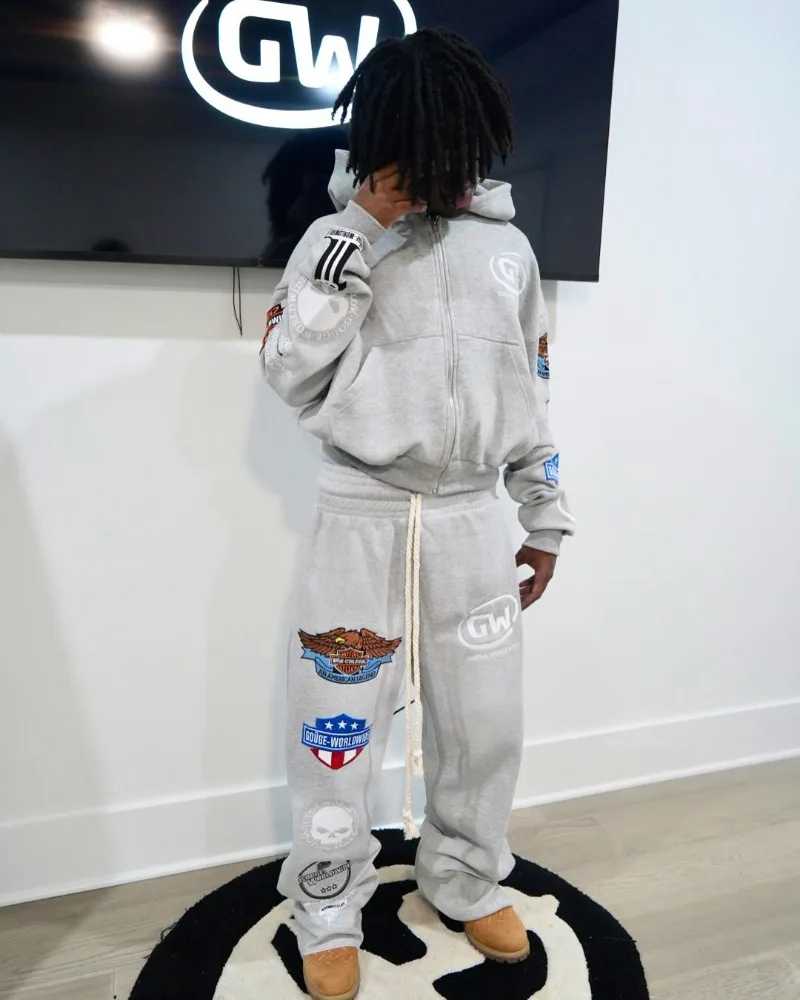 เสื้อฮู้ดดี้สไตล์โกธิคพังก์ร็อกทรงหลวมลายการ์ตูนอเมริกันย้อนยุค Y2K ดีไซน์สร้างสรรค์ทันสมัยสำหรับผู้ชาย