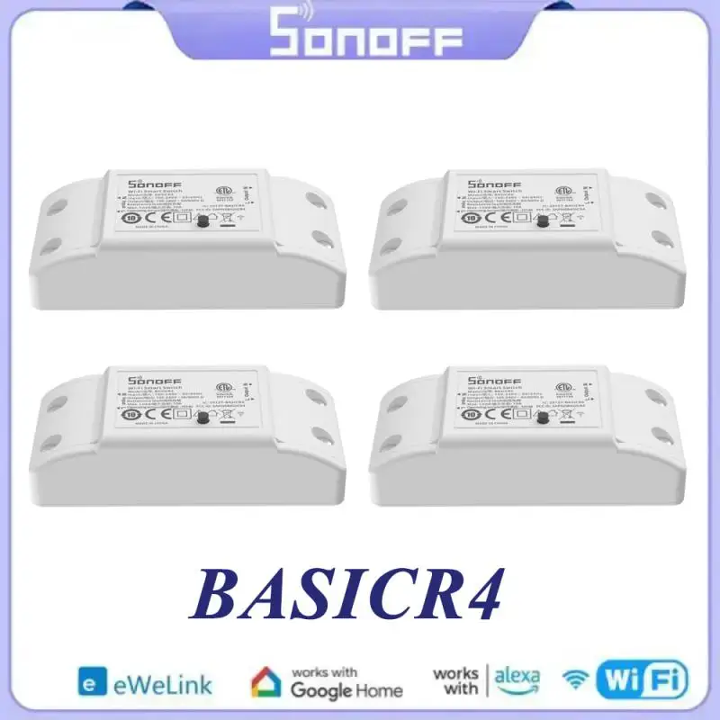 

SONOFF BASICR4 WiFi Switch DIY Universal Breaker Relay Moudle Timer Smart Home Magic Switch Support eWeLink Alexa Google Home