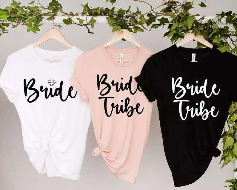 

Bride Tribe T-shirt, Bride Shirt, Bachelorette Party Shirts, Gift For Bridesmaid, Bridal Party Shirts, Gift For Bride, Party